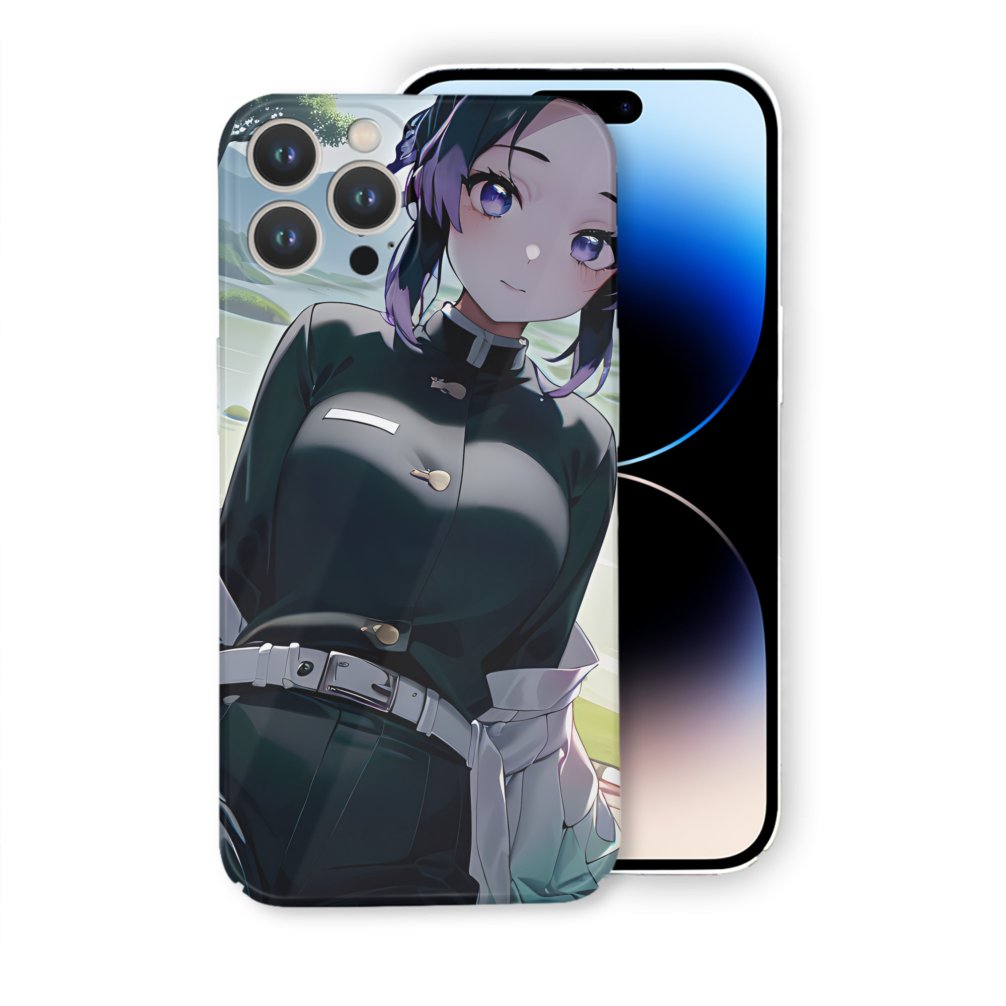 （画像用） 鬼滅の刃（きめつのやいば）蟲柱-胡蝶 しのぶ／こちょう しのぶ Kochou Shinobu 【iPhone 14シリーズ対応】ハードケース